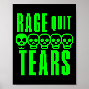 Poster Gamer Divertido Sarcasmo de Jogos Raiva Desistir C