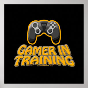 Pôster Gamer em Trainiing - controlador