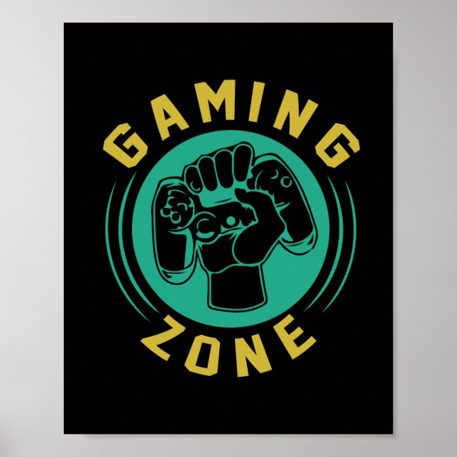 Poster Gamer Gift Gaming Zone (Frente)