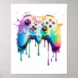 Poster Gamer Gráfico Jogo de Vídeo - Amante de Video Game