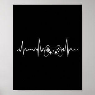 Poster Gamer Heartbeat Encantado Jogo Jogo Jogo Jogo Pres