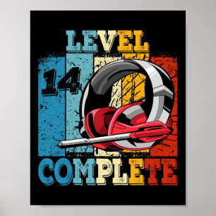 Poster Gamer Nível 14 - Controladora de jogos completa de
