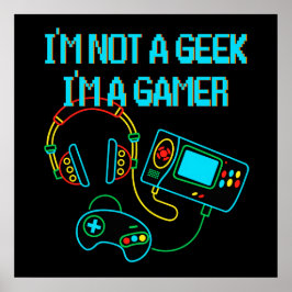 Poster Gamer Retro Neon