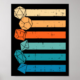 Poster Gamer Rpg Retro Jogo De Interpretação De Papéis Ho
