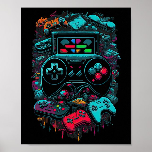 Poster Gamer Video Game Controller 14 (Frente)