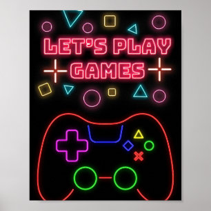 Poster Gaming Lets Play Games