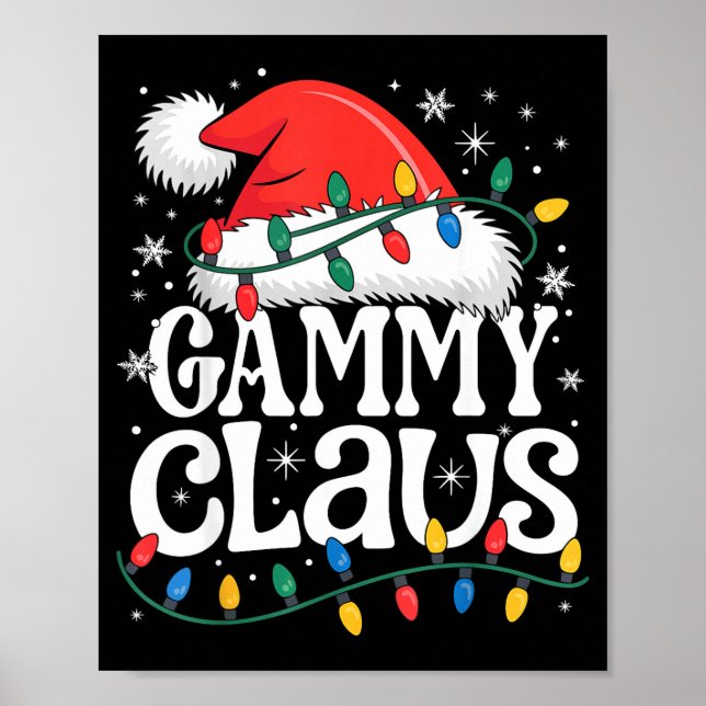Poster Gammy Claus Funny Xmas Christmas Grandma Holiday S (Frente)