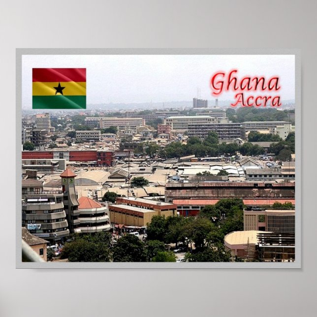 Poster Gana - Accra Norte - (Frente)