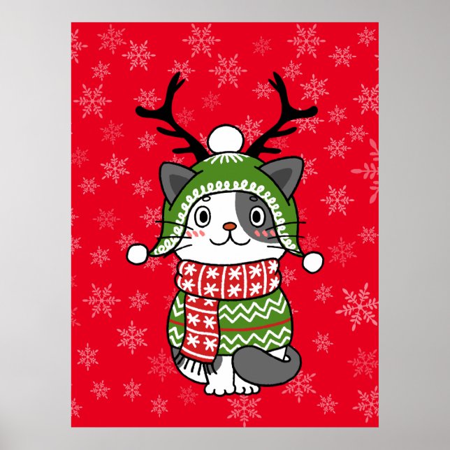 Poster Gancho de Natal de Gato Bonito Galore (Frente)