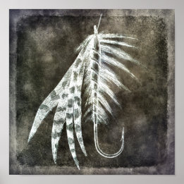 Poster Gancho De Peixe - Peixe De Pesca De Voo - Castanho