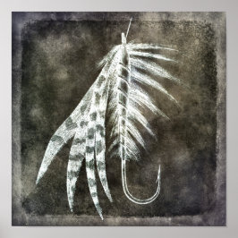 Poster Gancho De Peixe - Peixe De Pesca De Voo - Castanho