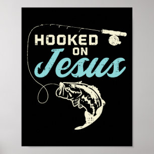 Poster Gancho Sobre Jesus Por Pescar Deus Religioso Crist