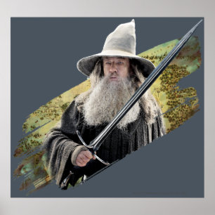Pôster Gandalf com Espada Verde