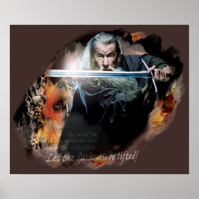 Poster Gandalf With Sword In Battle (Frente)