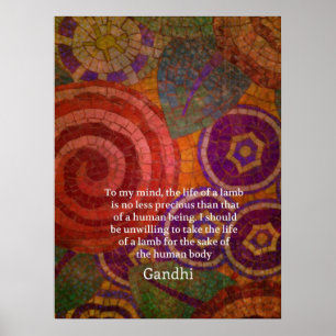Poster Gandhi inspiracional cita ART