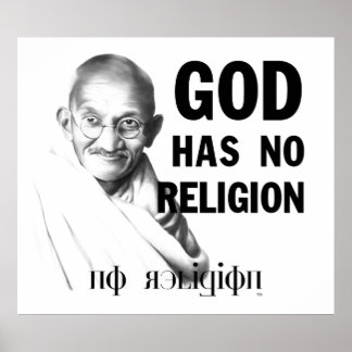 Poster Gandhi on God