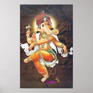 Pôster ganesha dançante