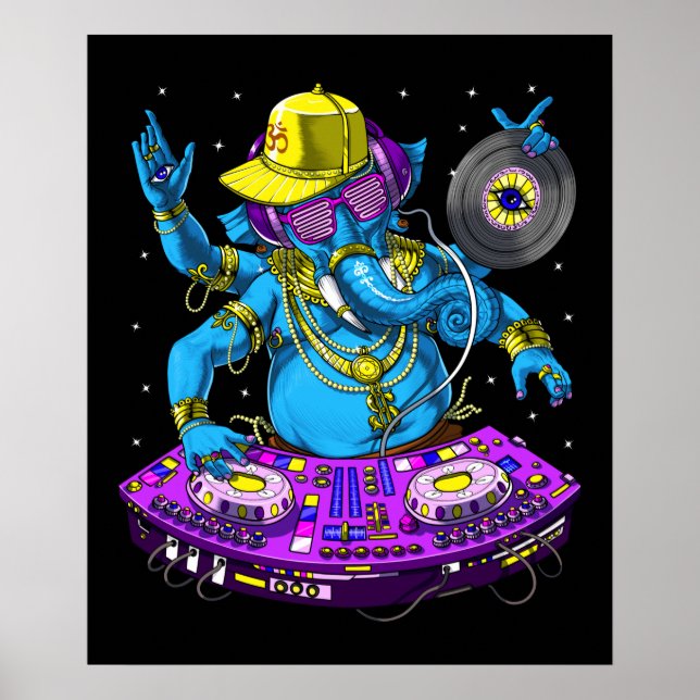 Poster Ganesha Music DJ (Frente)