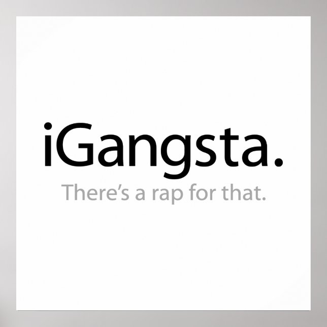 Pôster Gangsta - Há uma Rap para isso (Frente)