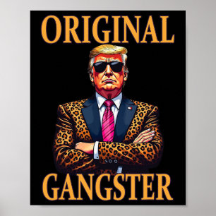 Poster Gangster Original Funny Trump Na moda Pop de Arma