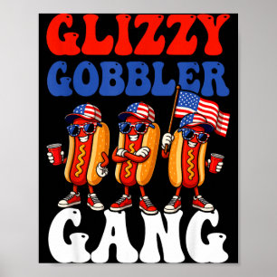Poster gangue devoradora de glizzy engraçada patriótica c