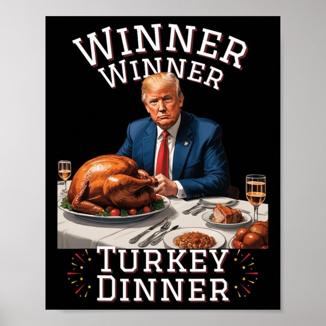 Poster Ganhador de Trump Engraçado Turquia Janta (Frente)