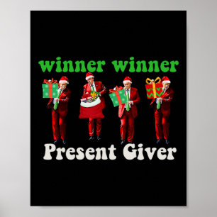 Poster Ganhador Engraçado Vencedor do Natal Giver Trump D