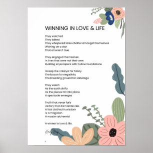 Poster Ganhar a Poesia Motivacional do Amor e da Vida