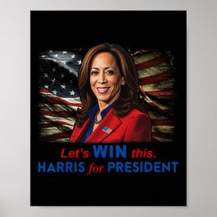 Poster Ganhe Este Harris Para O Presidente Kamala Harris 