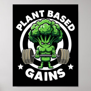 Poster Ganhos Baseados Em Plantas Vegan Athlete Vegan Gym