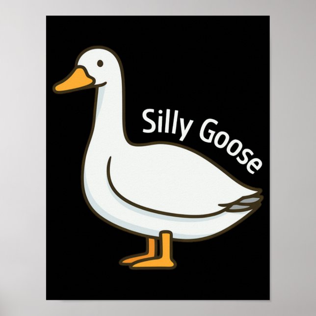 Poster Ganso Bobo Desenho Animado Divertido (Frente)