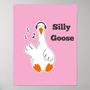 Poster Ganso bobo, Ganso Engraçado, Amante de Gansos