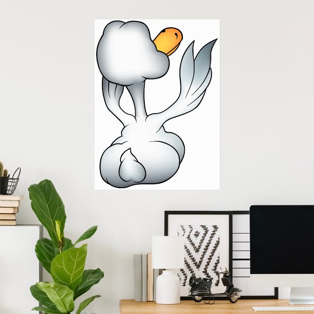 Poster Ganso Branco Por Trás Pássaro Bobo (Criador carregado)