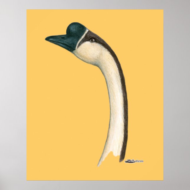 Pôster Ganso: Cabeça de Chinês Marrom (Frente)