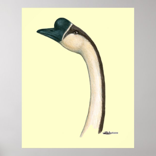 Poster Ganso: Cabeça de Chinês Marrom (Frente)