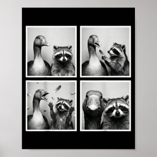 Poster Ganso engraçado e amigos de cabine de fotos de gua