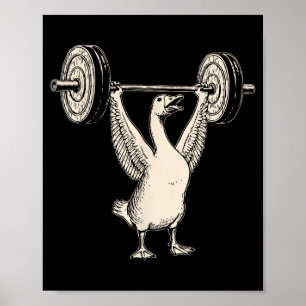 Poster Ganso Engraçado Mãe Musculosa Capa de Bomba de Aca