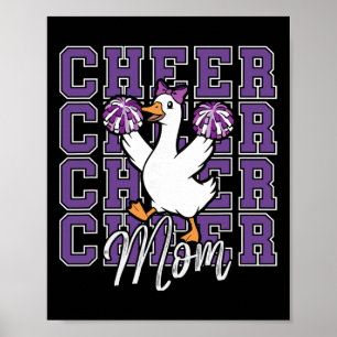 Poster Ganso Mãe Engraçada Arco Coquete Roxo Esporte C