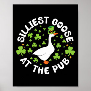 Poster Ganso Silencioso Na Rua De Shamrock Engraçado Do P