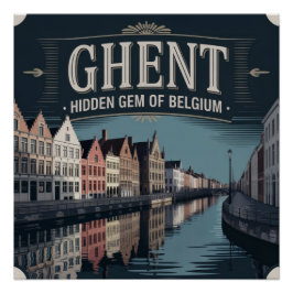 Pôster Gante – Joia Escondida da Bélgica