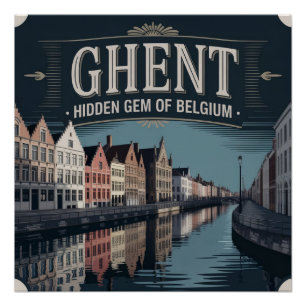 Pôster Gante – Joia Escondida da Bélgica