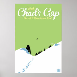 Poster Gap de República do Tchad do Snowboard