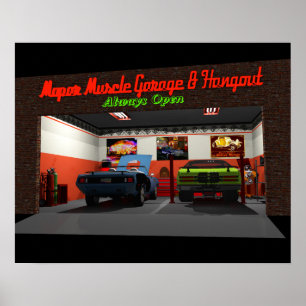 Pôster Garagem de Mopar