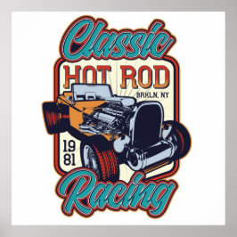 Poster Garagem Personalizada do Hot Rod