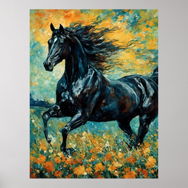 Poster Garante Preto Galopante (Frente)