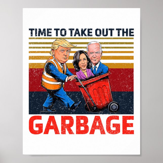 Poster Garbyge Para Trump 2024 É Um Momento Engraçado Par (Frente)