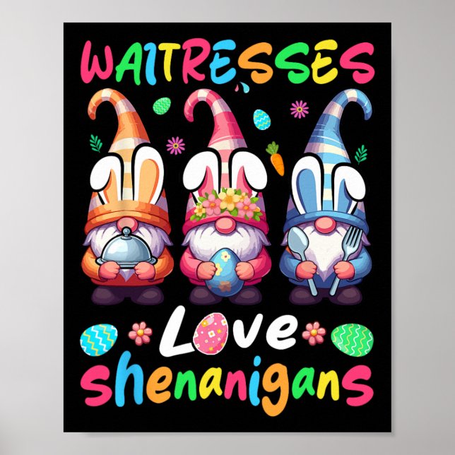 Poster Garçonetes Shenanigans Sobrevoam Três Gnomos (Frente)