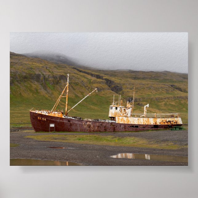 Poster Gardar BA 64 shipwreck (Frente)