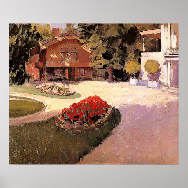 Poster Garden at Yerres, fine art painting, (Frente)
