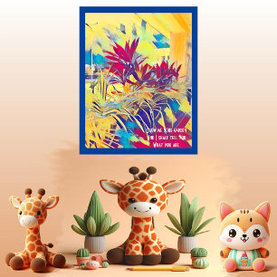 Poster Garden Bush Inspiron Quote Abstrato de Arte de Mur